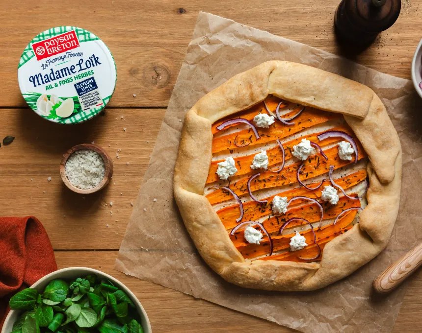 Tarte rustique à la carotte