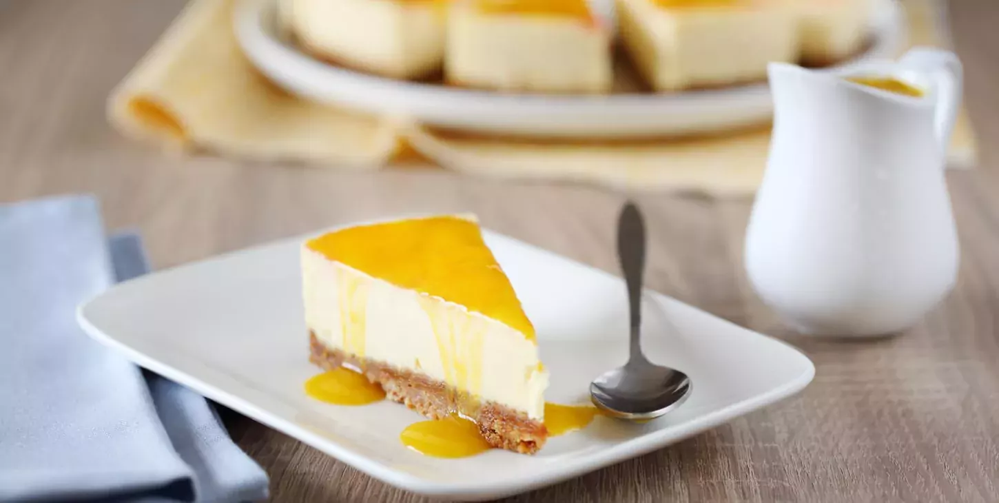 Lemon mango passion fruit Cheesecake without cooking
