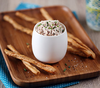 Rillette thon et fromage fouetté