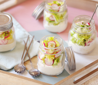 Verrine radis vinaigrette wasabi