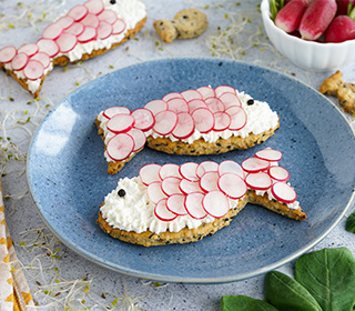 Tartelettes radis fromage fouetté madame loik