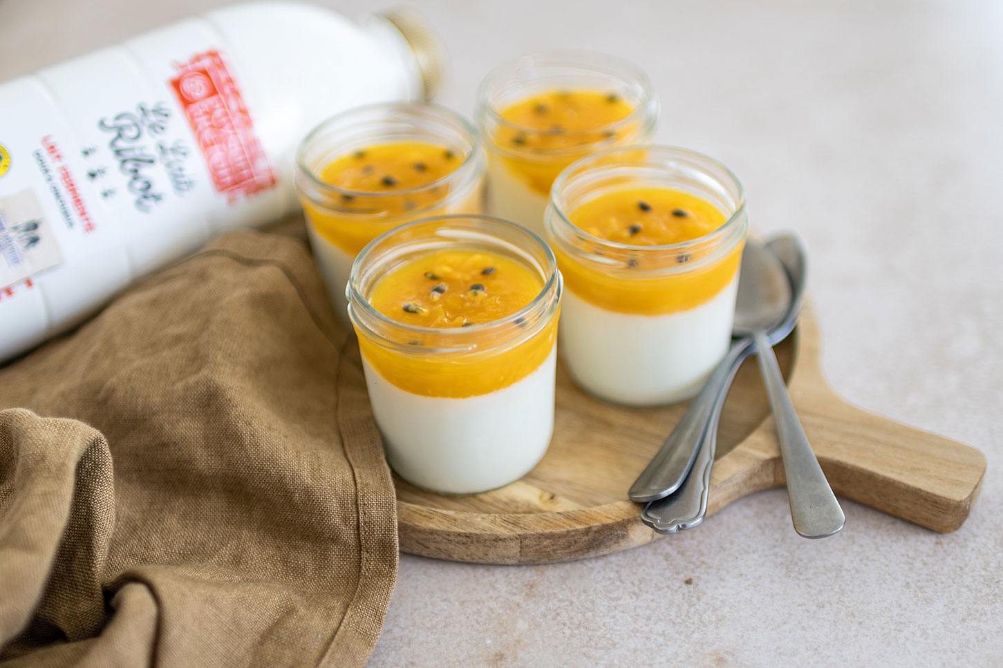 Panna cotta passion mangue Lait Ribot