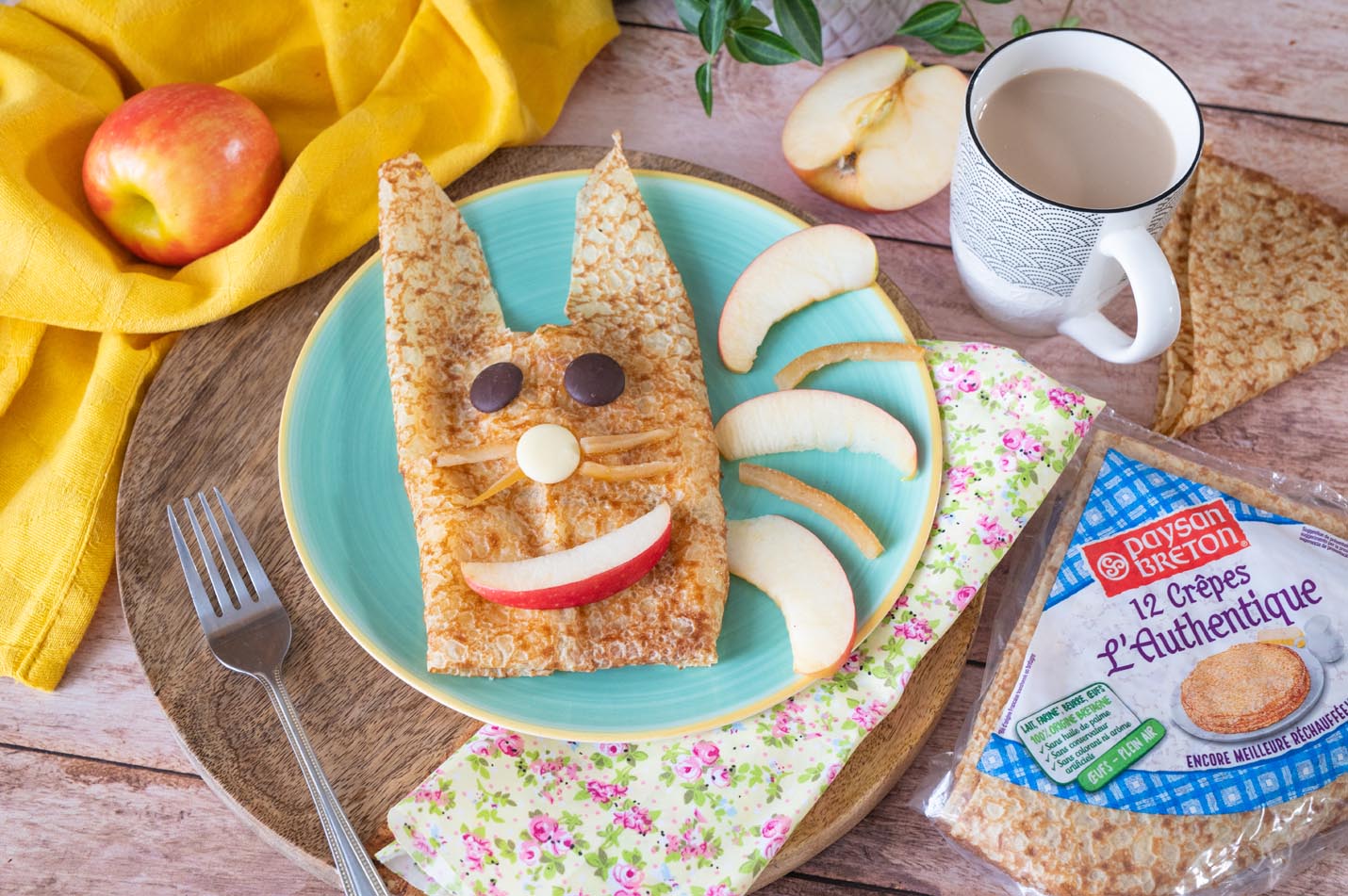 crêpe lapin pomme caramel