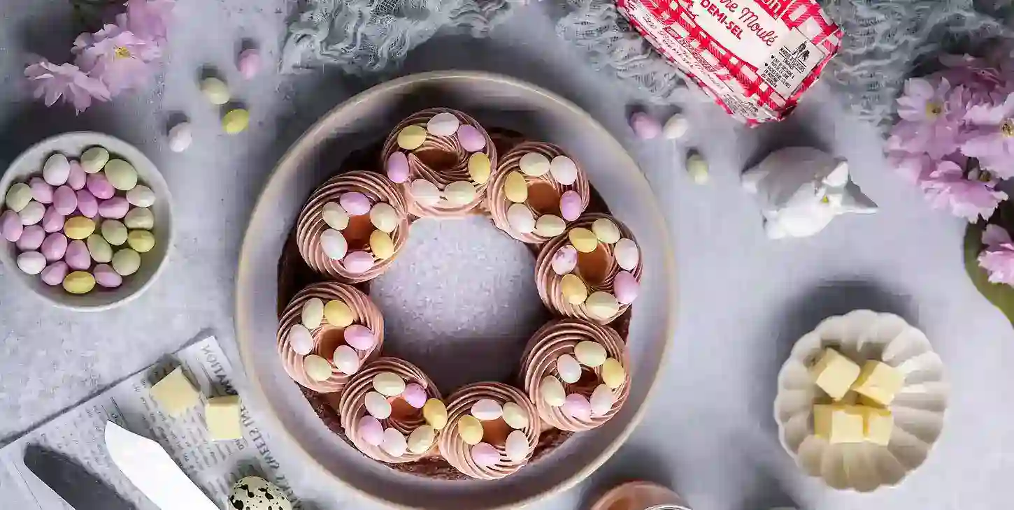 Recette tarte nid de pâques beurre moulé Paysan Breton