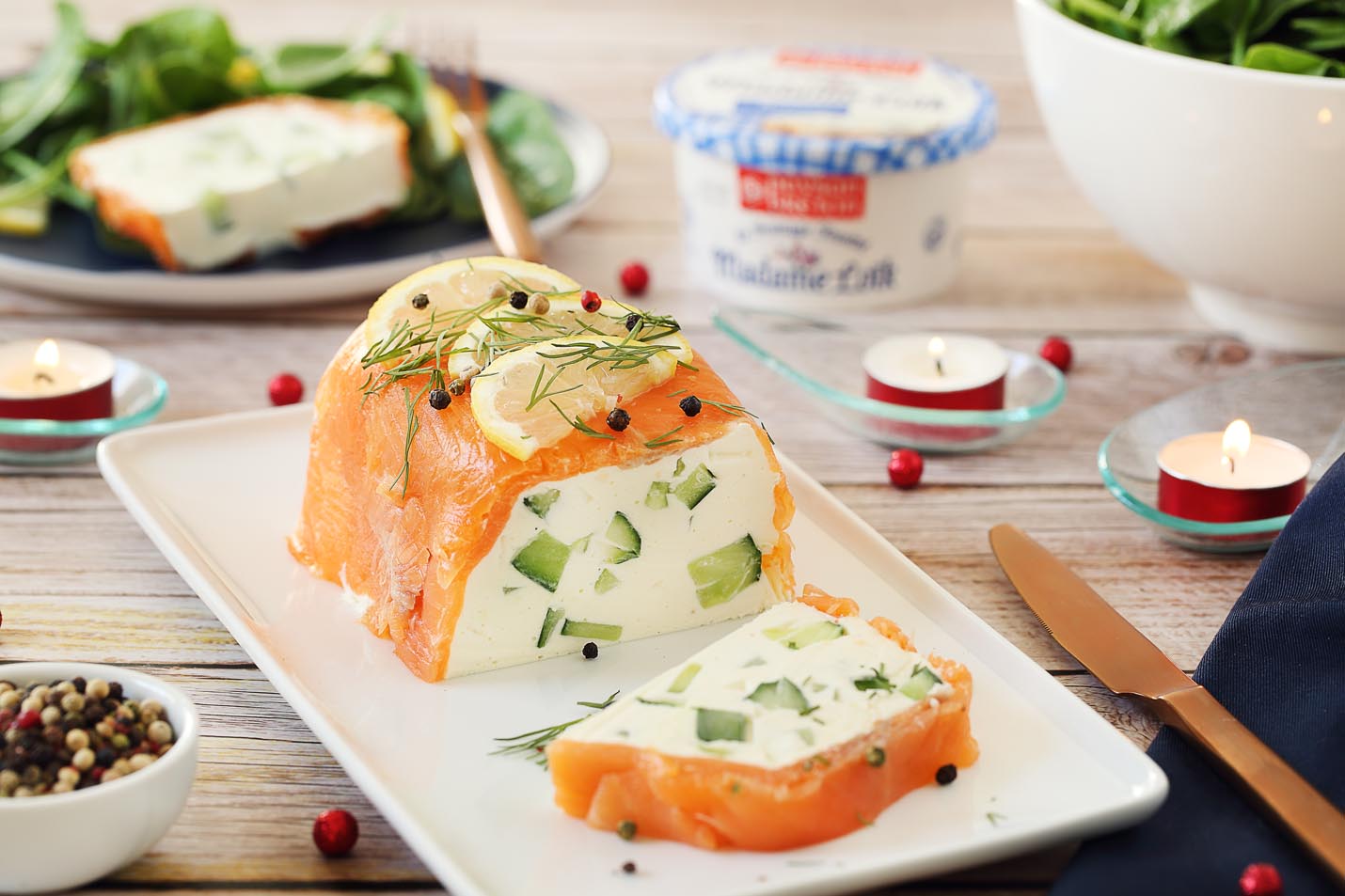 Terrine au saumon fumé et concombre