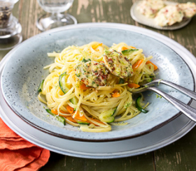 Linguines aux légumes primeurs