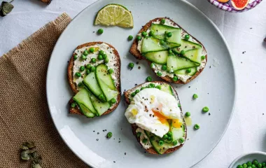 Tartine concombre et fromage fouetté madame loik