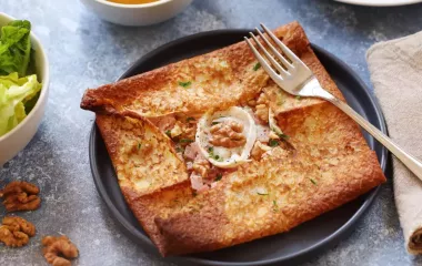 recette crêpes jambon, chèvre et noix paysan breton