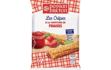 Les Crêpes Fourrées à la confiture de fraises