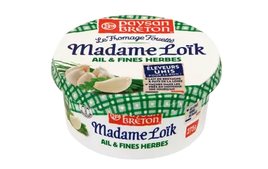 Fromage Fouetté Ail et Fines Herbes Madame Loïk Paysan Breton