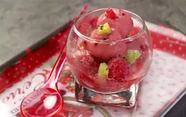 Recette Sorbet framboise kiwi Lait Ribot BD Paysan Breton