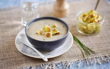 Velouté soupe potage panais lentilles fromage à tartiner madame loïk Paysan Breton