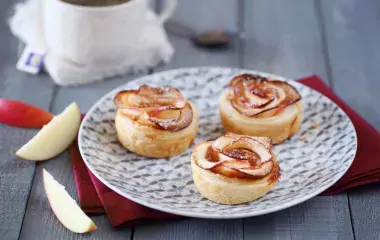 Recette tarte pomme rose caramel BD Paysan Breton