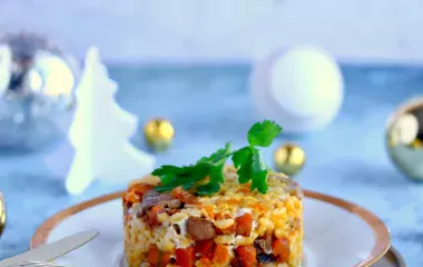 Recette risotto potimarron, champignons et châtaignes