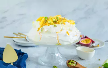 Recette Pavlova mangue & pistache