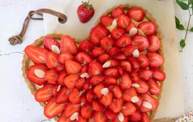 Tarte aux fraises au beurre moulé Paysan Breton