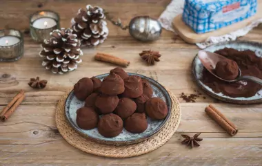 Recette de noël Truffes au chocolat et thé chaï