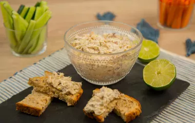 Rillettes de maquereaux au gingembre au fromage fouette 