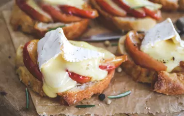 Tartine pomme camembert Kergall Paysan Breton