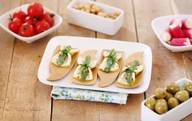 Canapés d’omelette et asperges Madame Loïk échalote ciboulette Paysan Breton