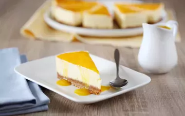 Lemon mango passion fruit Cheesecake without cooking
