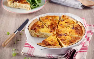 Quiche aux poireaux, au chorizo et Fromage Fouetté Au Chèvre