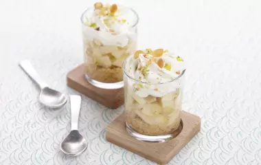 Verrine banane citron façon cheesecake