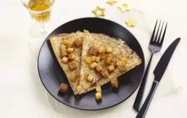 Crêpes aux pommes et pain d'épice