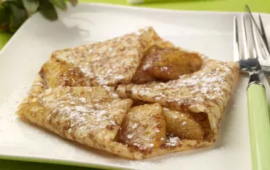 Crêpes à l’ananas caramélisé et aux épices