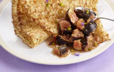 Crêpes à la compotée de figues et miel