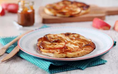 Feuilleté chèvre, pommes, caramel