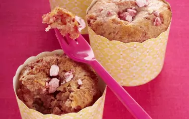 Muffins aux pralines roses