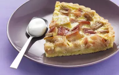 Tarte à la rhubarbe paysanne