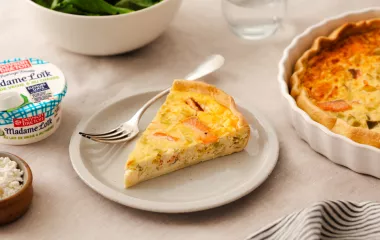 Recette quiche poireaux saumon fromage fouetté madame loik paysan breton
