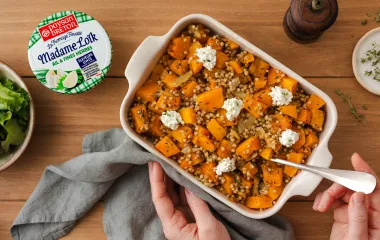 Gratin de sarrasin et potimarron fromage fouetté madame loik