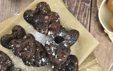 Moelleux au chocolat et à la fraise