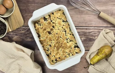 Crumble poire-chocolat