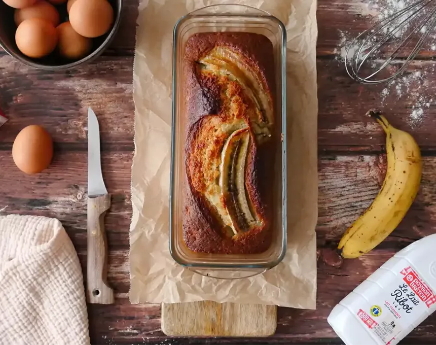 banana bread moelleux lait ribot paysan breton