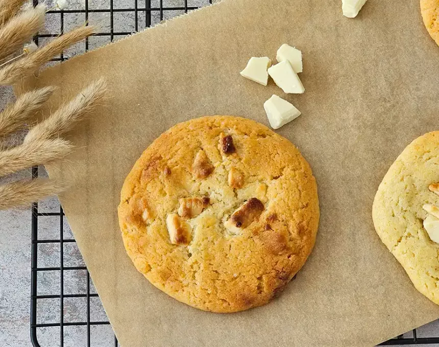 Cookies moelleux au chocolat blanc beuure moulé paysan breton