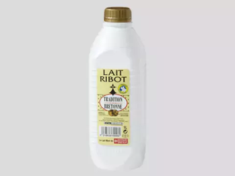 Première bouteille de lait ribot Paysan Breton