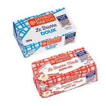 Notre gamme de beurre Paysan Breton