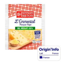 L'Emmental râpé sel réduit de 30 % Paysan Breton