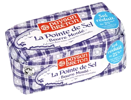 Le Beurre La Pointe de Sel Moulé Paysan Breton