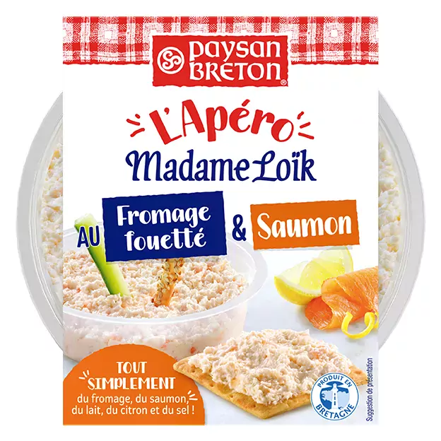 Apéro Madame Loïk met opgeklopte kaas en zalm
