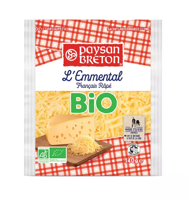 Grated Organic Emmental Paysan Breton
