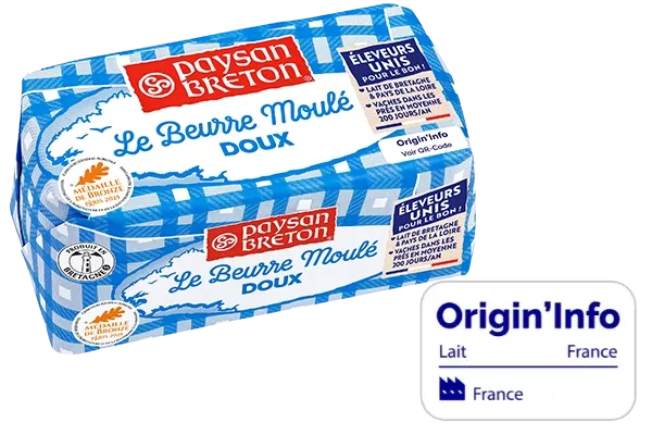 Le Beurre Doux Moulé Paysan Breton