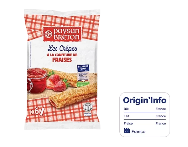 Les Crêpes Fourrées A la Confiture de Fraises Paysan Breton