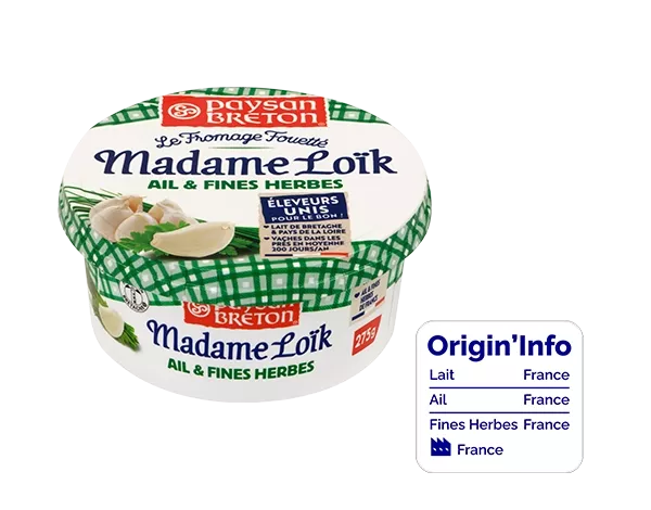 Le Fromage Fouetté Ail et Fines Herbes Paysan Breton