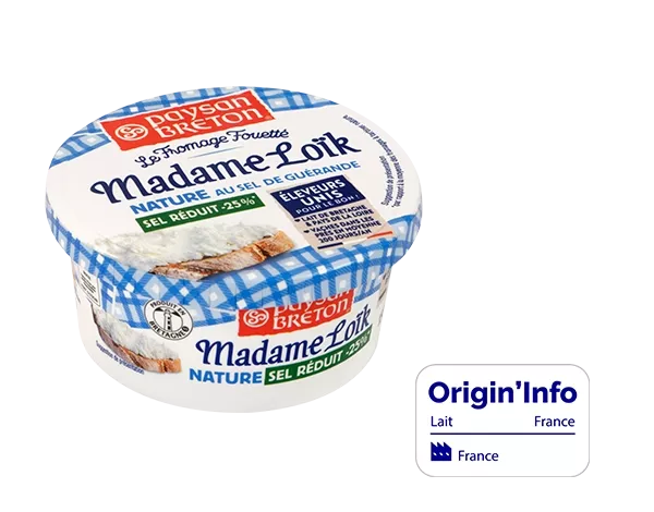 Fromage Fouetté Madame Loik Nature sel réduit -25% Paysan Breton