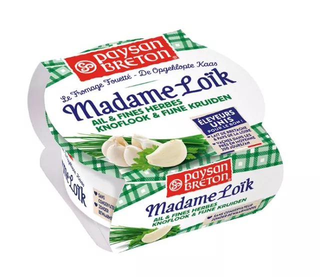 Opgeklopte kaas met knoflook en fijne kruiden